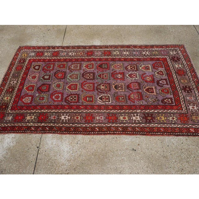 Galerie Shabab Collection Early 20th Century Handmade Caucasian Shirvan Small Accent Rug For Sale - Image 4 of 8