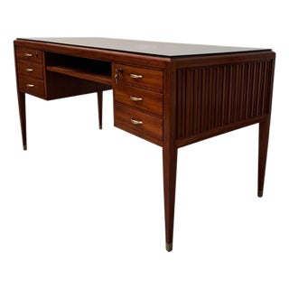 Semi-Curved Desk attributed to Paolo Buffa by Paolo Buffa, 1950s For Sale