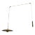 1st Edition Brass Pendant Lamp with Counterweight by Florian Schulz, 1960s For Sale