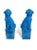 Asian Style 1980s Chinese Blue Ceramic Fu Dogs - a Pair For Sale - Image 4 of 4