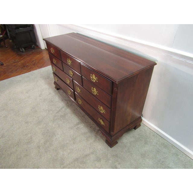 Traditional Statton Solid Cherry Dresser For Sale - Image 3 of 11