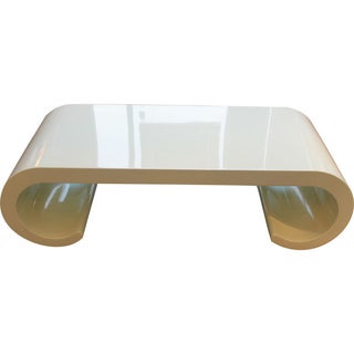 Soft Yellow Coffee Table For Sale