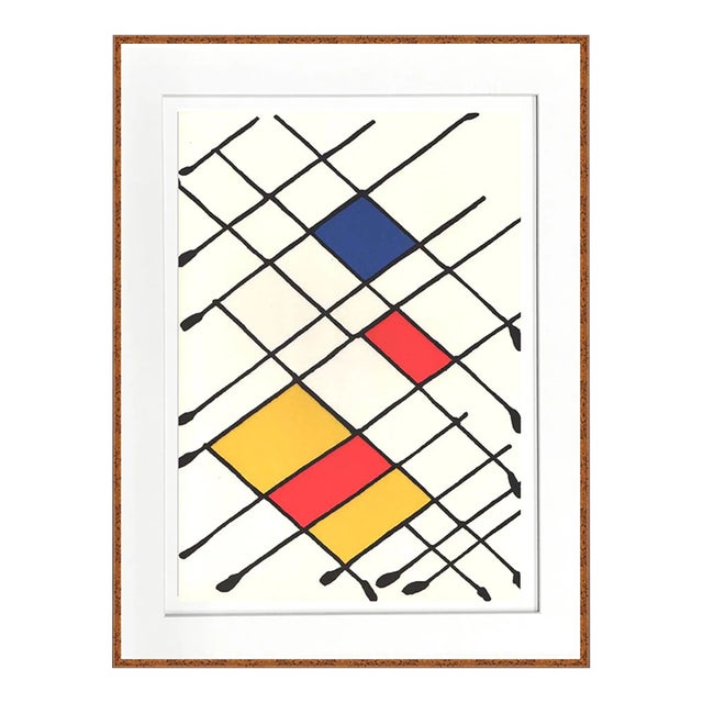 Alexander Calder Original Lithograph Dm05156 Framed For Sale
