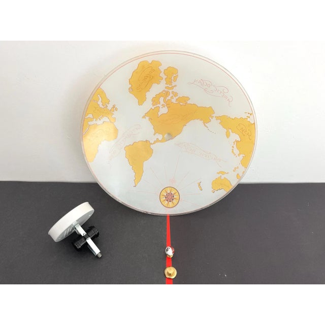 Mid Century World Map Flush Light For Sale - Image 18 of 18