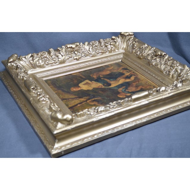 19th-Century French School Mythological Oil Painting, Nymph and Three Putti For Sale - Image 15 of 15