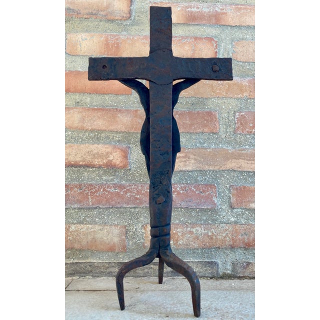 Antique Cast Iron Cross, 1890s For Sale - Image 10 of 11