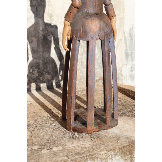 18th Century Portuguese Baroque Santos Cage Doll With Glass Eyes, Virgin, Mannequin For Sale - Image 18 of 18
