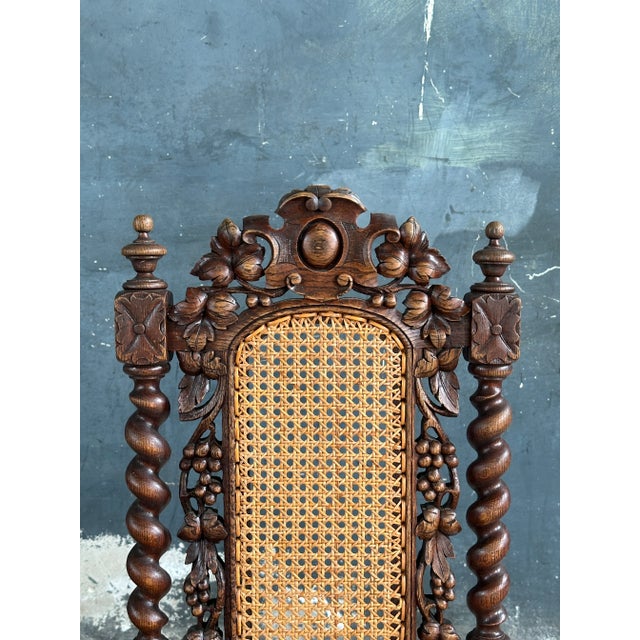 Late 19th Century Set of 4 French Henri II Style Dining Chairs For Sale - Image 4 of 10