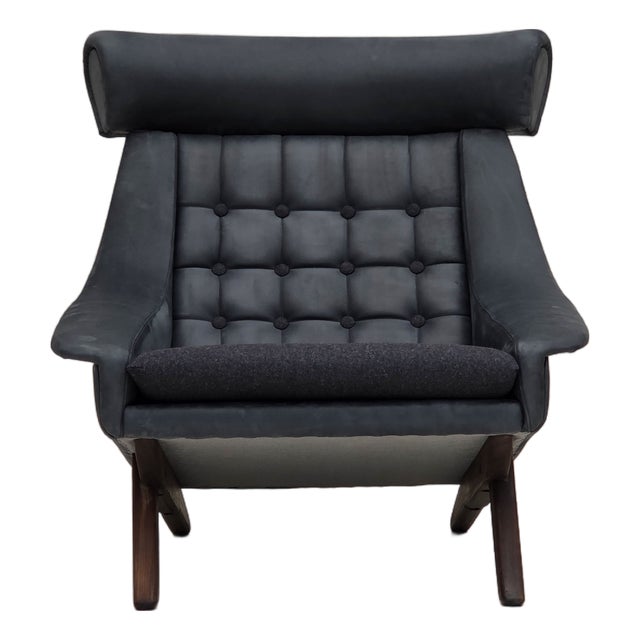 Leather Armchair by Illum Wikkelsø, 1970s For Sale
