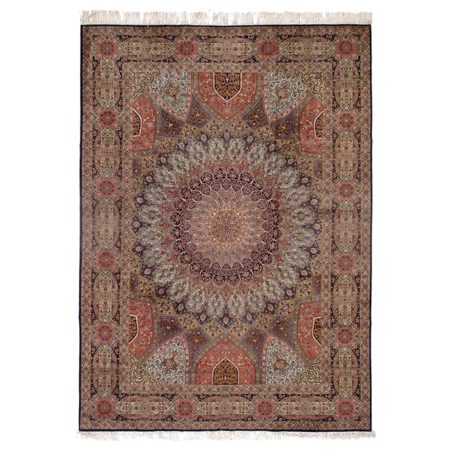 2020s Fine Silk & Wool Persian Tabriz For Sale In Washington DC - Image 6 of 6