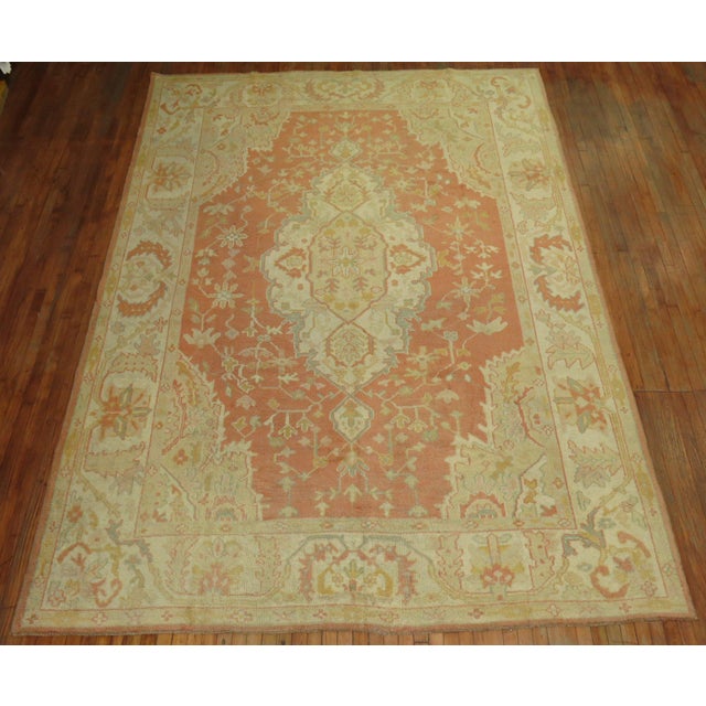 Antique Oushak Rug - 11'10" x 13'9" For Sale - Image 17 of 18