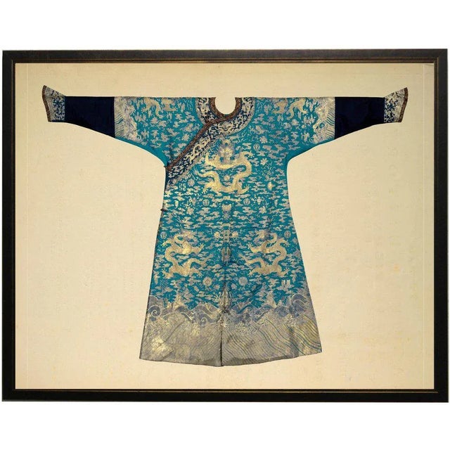 Turquoise oriental robe in Black/Copper Shadowbox