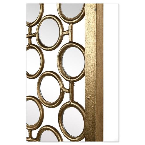 Mirrored Brass Wall Panel For Sale - Image 4 of 5
