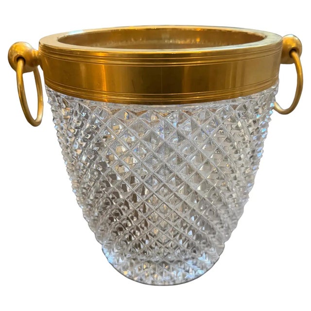 This 1980s Modernist French wine cooler is an elegant blend of luxury and functionality. It features a stunning heavy...