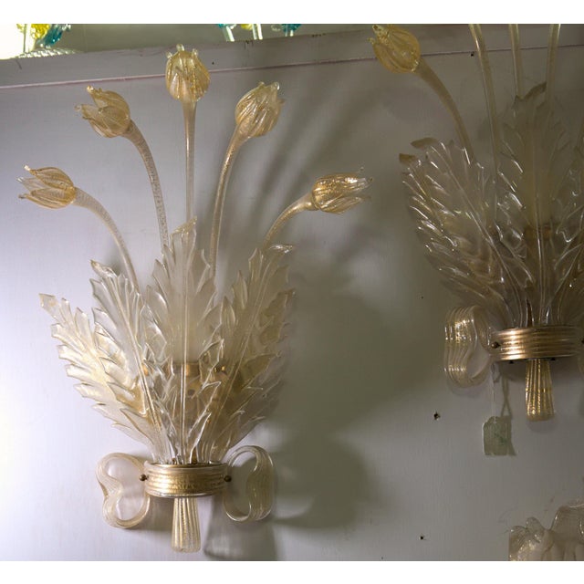 Vintage Lamps in Murano Glass with Gold Leaf, 1930s, Set of 2 For Sale - Image 12 of 18