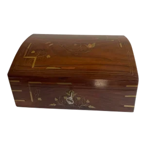 Large Art Deco Style Wooden Jewelry Box