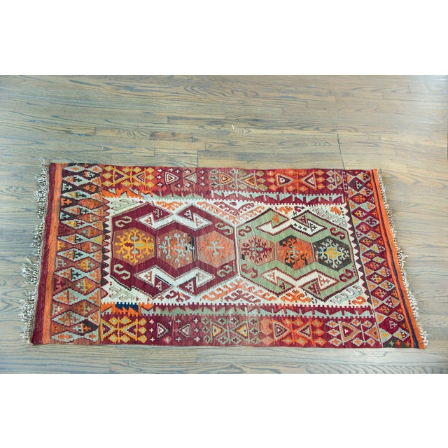 Vintage Turkish Konya Kilim For Sale - Image 11 of 12