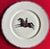 Large French Paris Porcelain Art Deco Charger Plate With Equestrian Silhouette of Horse & Rider Manner of Gio Ponti Signed Primavera For Sale In New York - Image 6 of 6