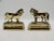 English Antique English Gilt Brass Shire Horse Mantle Decorations, a Pair For Sale - Image 3 of 6