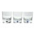 Orrefors “Intermezzo, Blue” 3 Crystal Double Old Fashioned Glasses For Sale