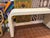 1980's Off White Laminate Waterfall Console Table. Classic Post Modern style in excellent condition. Perfect for an entry...