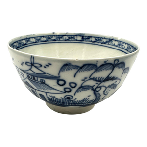 18th C. Dutch Delftware Blue & White Chinoiserie Bowl