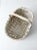 Wood Vintage White Splint Weave Wicker Basket For Sale - Image 7 of 10