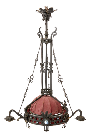Wrought Iron Chandelier, 1890s