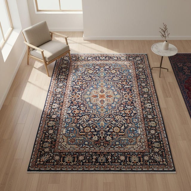 Persian 1980s Persian Isfahan Fine Area Rug 8'6 X 11'3 Ft For Sale - Image 3 of 6