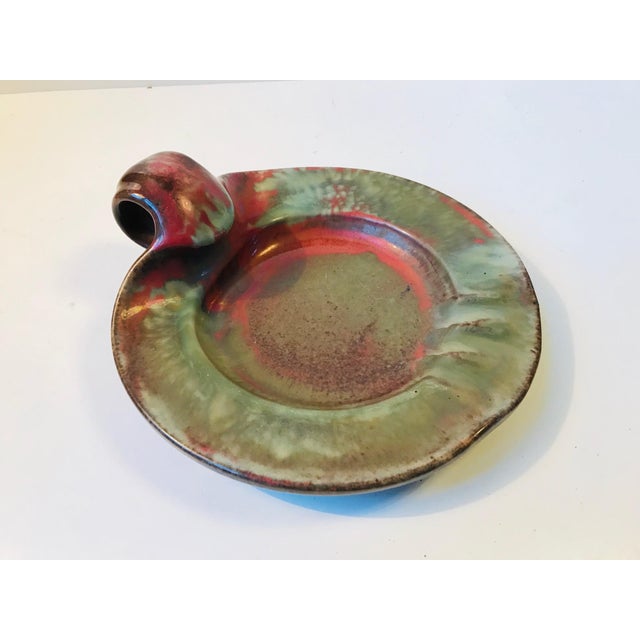 Green Art Deco Danish Ceramic Ashtray by Niels Peter Nielsen for Dagnæs, 1940s For Sale - Image 8 of 9