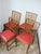 Brown Vintage Chairs in Oak and Eco-Leather, 1960s, Set of 4 For Sale - Image 8 of 9