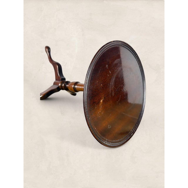 1910s Antique English Mahogany Wine Table For Sale - Image 5 of 7