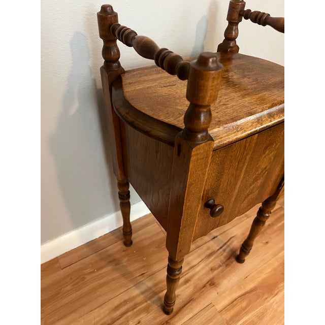 Antique ornate walnut humidor cigar cabinet in gorgeous family owned condition. One cabinet door storage and a solid flat...