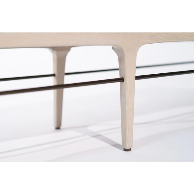 Linear Bench in White Oak and Bronze Series 72 by Stamford Modern For Sale - Image 10 of 18