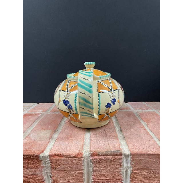 Vintage Italian Renaissance Style Giacomini for Cottura Hand Painted Pottery Teapot For Sale - Image 4 of 10