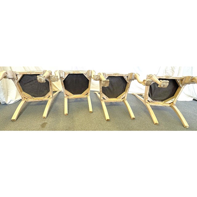 Vintage Chippendale Chairs With Updated Driftwood Finish and New Upholstery- Set of 4 For Sale - Image 17 of 18