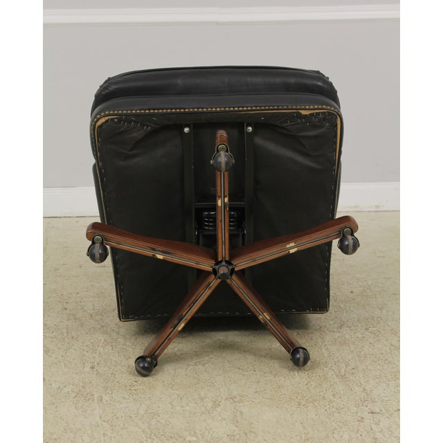 Bradington Young Black Leather Office Desk Chair Chairish