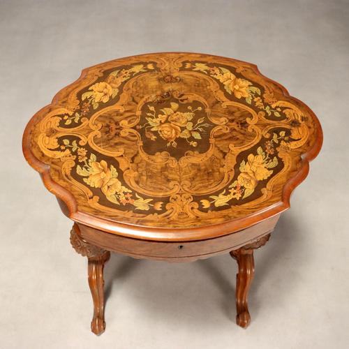 Coffee Table in Walnut and Walnut Burl For Sale - Image 6 of 11