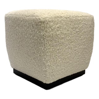 Caracole Modern Off-White Marshmallow Ottoman For Sale
