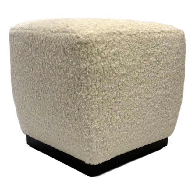 Caracole Modern Off-White Marshmallow Ottoman For Sale