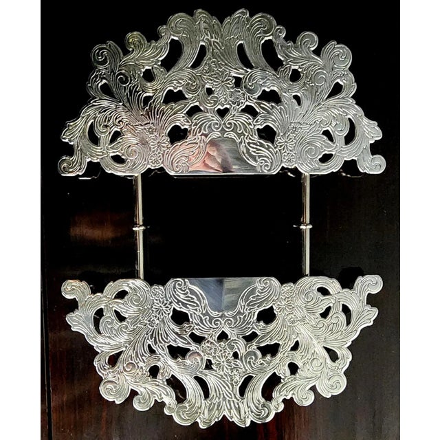 Silver The Sheffield Silver Co. Vintage Fine Silver Plate Trivet For Sale - Image 8 of 13