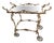 French Style Bronze Bar Cart with Wheels, Mid-20th Century For Sale