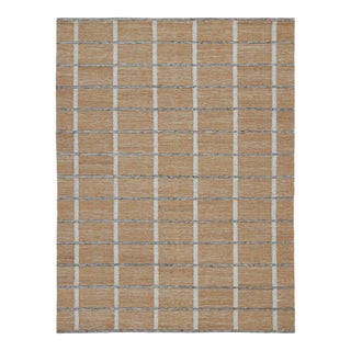 Rug & Kilim’s Scandinavian Outdoor Rug in Brown, White & Black Pattern - 5'x7' For Sale