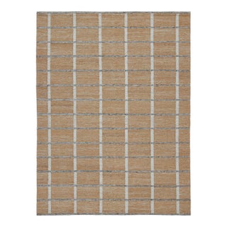 Rug & Kilim’s Scandinavian Outdoor Rug in Brown, White & Black Pattern - 5'x7' For Sale