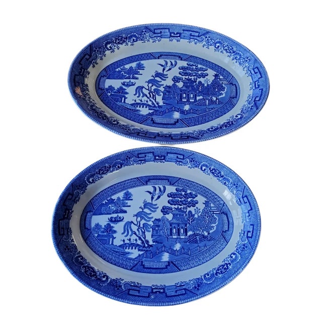Crafted In England, by Grimwades Pottery, these platters are a perfect match. One is 15 inches and the other is 12 inches....