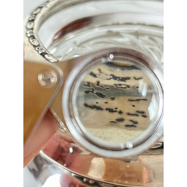 Vintage Amston Sterling Silver and Glass Coasters - S/6 For Sale - Image 9 of 9