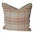 Jane Shelton Buckley Plaid Grey Fabric Pillow Cover For Sale