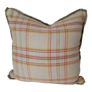 Jane Shelton Buckley Plaid Grey Fabric Pillow Cover