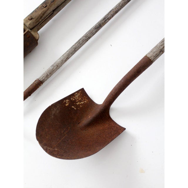 Brown Antique Garden Tool Collection For Sale - Image 8 of 18