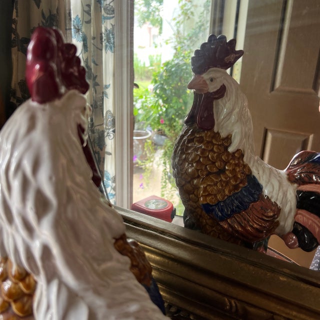 1970s Large Italian Hand Painted Rooster For Sale In Atlanta - Image 6 of 6